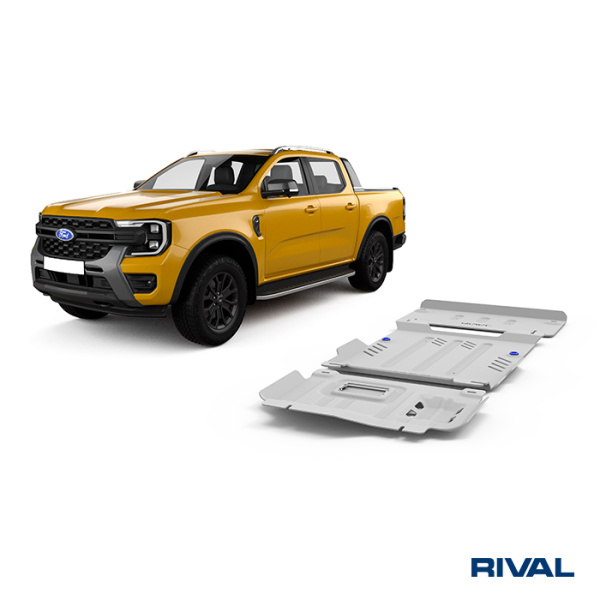Skid Plate Set (Radiator, Engine, Gearbox, Transfer Case) Ford Ranger Raptor 2022-;  Volkswagen Amarok 2023-; 3 l. / diesel; 2 l. / diesel